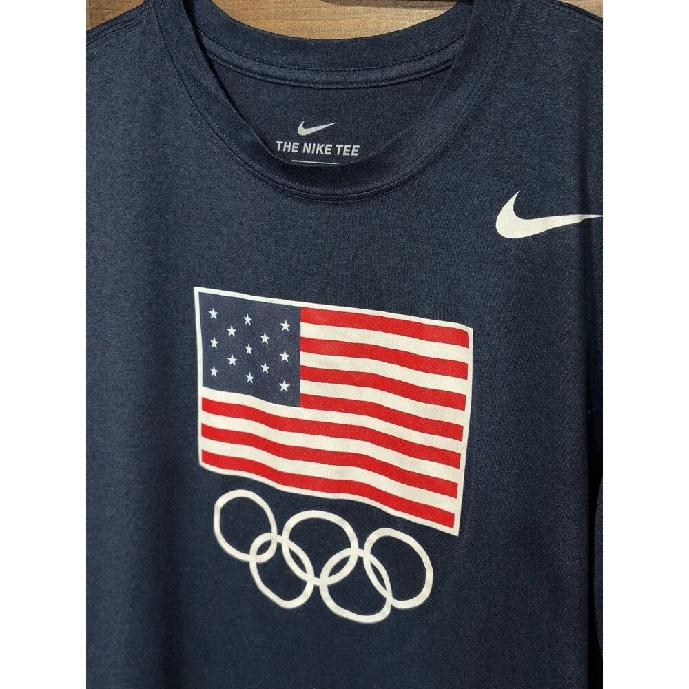 The Nike Tee Athletic Cut Size Small Dri Fit Long Sleeve Layering Top Olympic